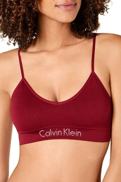 Calvin Klein Horizon Seamless Padded Bralette in Cranberry thumbnail 1