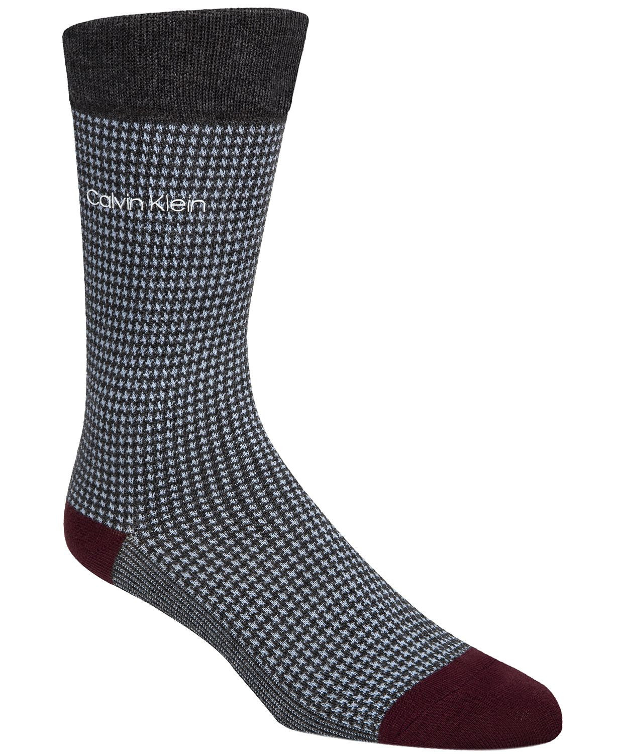 Calvin Klein Houndstooth Crew Socks Graphite Heather