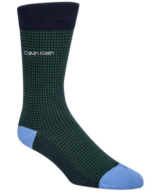 Calvin Klein Houndstooth Crew Socks Peacoat