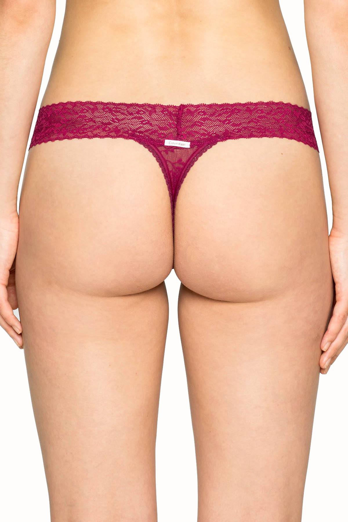 Calvin Klein Indulge-Plum Bare Lace Thong