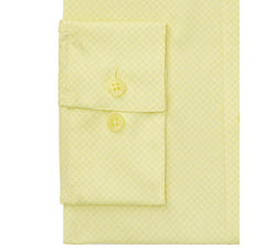 Calvin Klein Infinite Color Slim-fit Non-iron Performance Stretch Cooling Geo Dress Shirt Yellow thumbnail 3