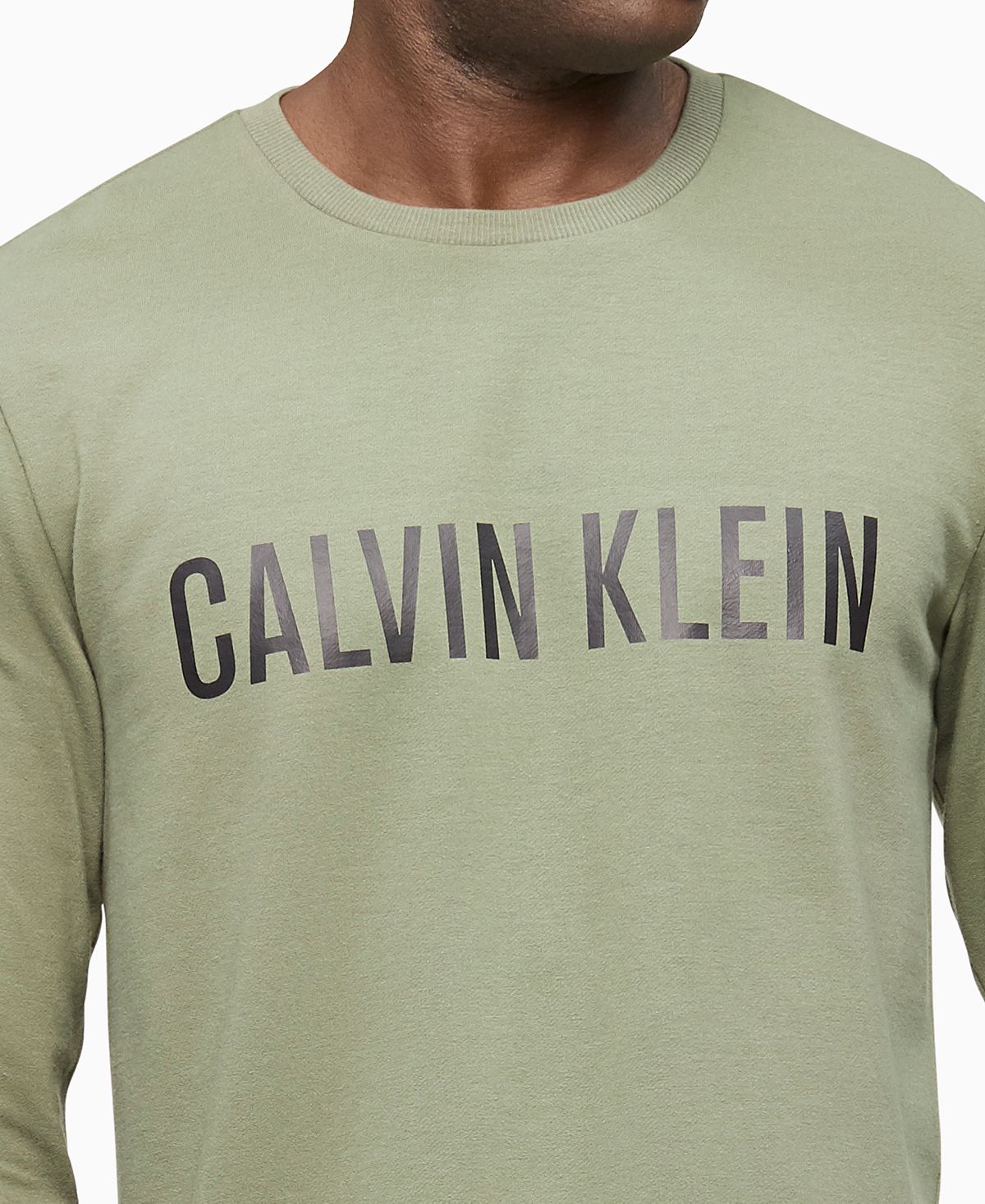 Calvin Klein Intense Power Logo Sleep Sweatshirt Olive