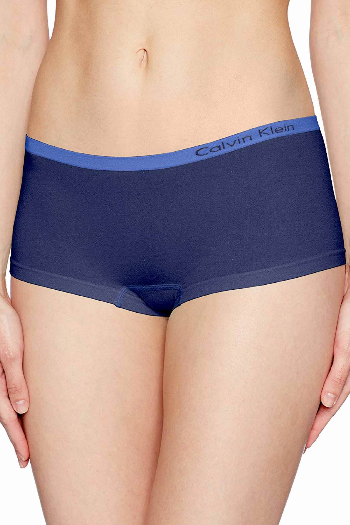Calvin Klein Shoreline Blue Pure Seamless Thong Panties Underwear QD3544-476