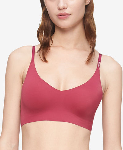 Calvin Klein Invisibles Comfort Lightly Lined Triangle Bralette Qf5753 Rebellious