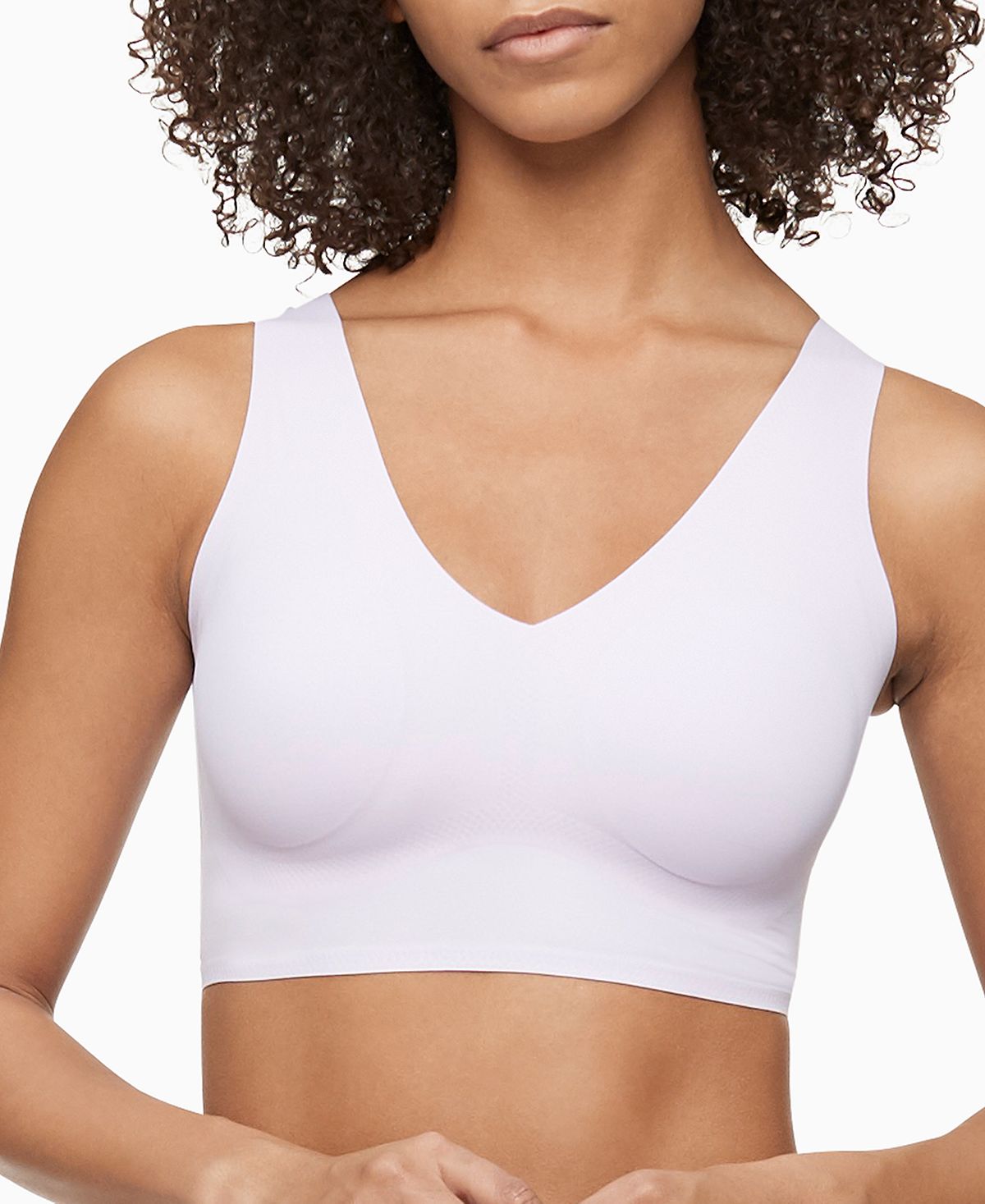 Calvin Klein Invisibles Comfort V-neck Comfort Bralette Qf4708	 Ambiant Lavendar