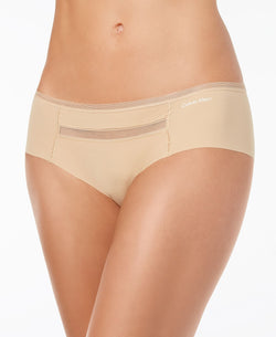 Calvin Klein Invisibles Mesh-trim Hipster Underwear Qd3694 Bare (Nude 5) thumbnail 1