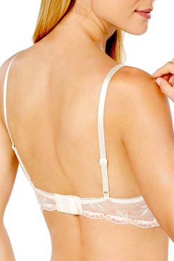 Calvin Klein Ivory Embroidered PomPom Lace Unlined Triangle Bralette thumbnail 2