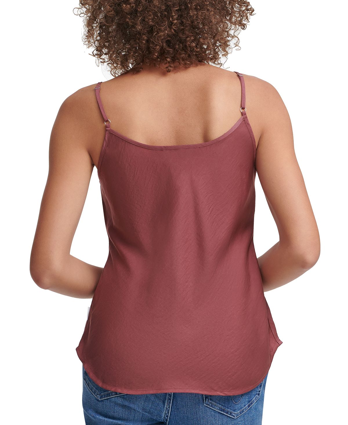 Calvin Klein Jeans Charmeuse V-neck Top Sedona