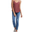 Calvin Klein Jeans Charmeuse V-neck Top Sedona