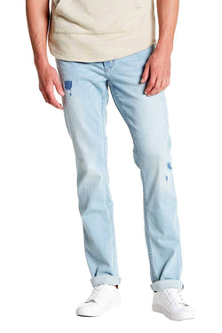 Calvin Klein Jeans Clear Sky Light Wash Slim Straight Stretch Jean thumbnail 1