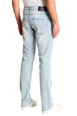 Calvin Klein Jeans Clear Sky Light Wash Slim Straight Stretch Jean thumbnail 3