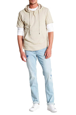 Calvin Klein Jeans Clear Sky Light Wash Slim Straight Stretch Jean thumbnail 2
