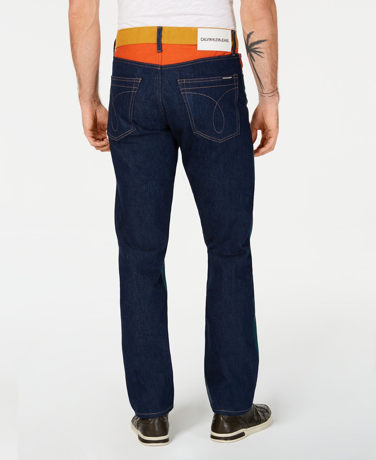 Calvin Klein Jeans Colorblocked Straight Fit Jeans Ukelely Patch