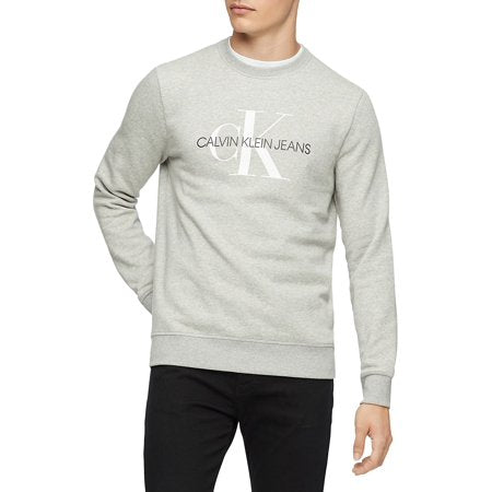 Calvin Klein Jeans Crewneck Logo Sweatshirt Gray