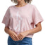 Calvin Klein Jeans Distressed Logo Short Sleeve Sweatshirt Rose Quartz