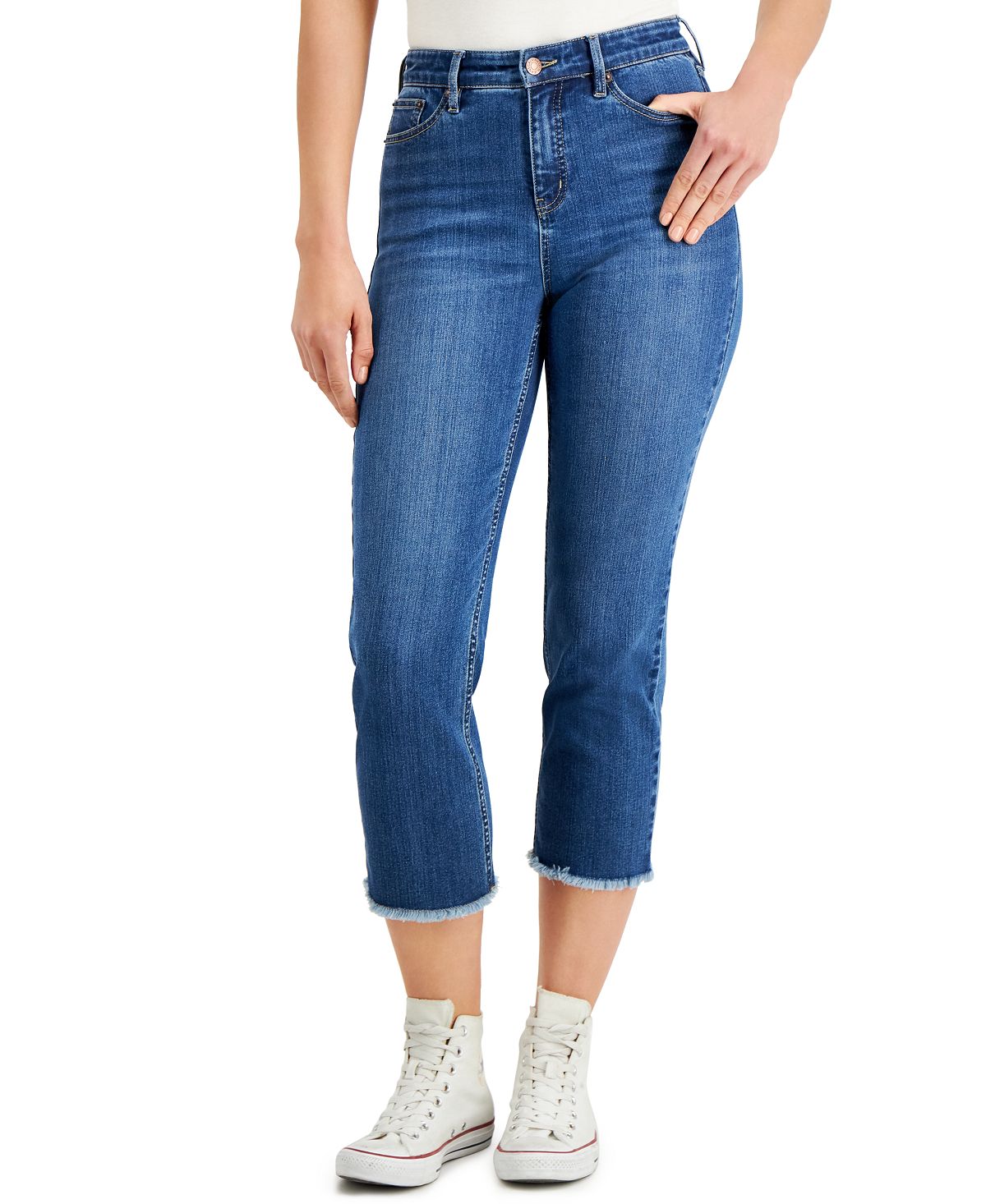 Calvin Klein Jeans High-rise Tummy-control Cropped Jeans Riverside