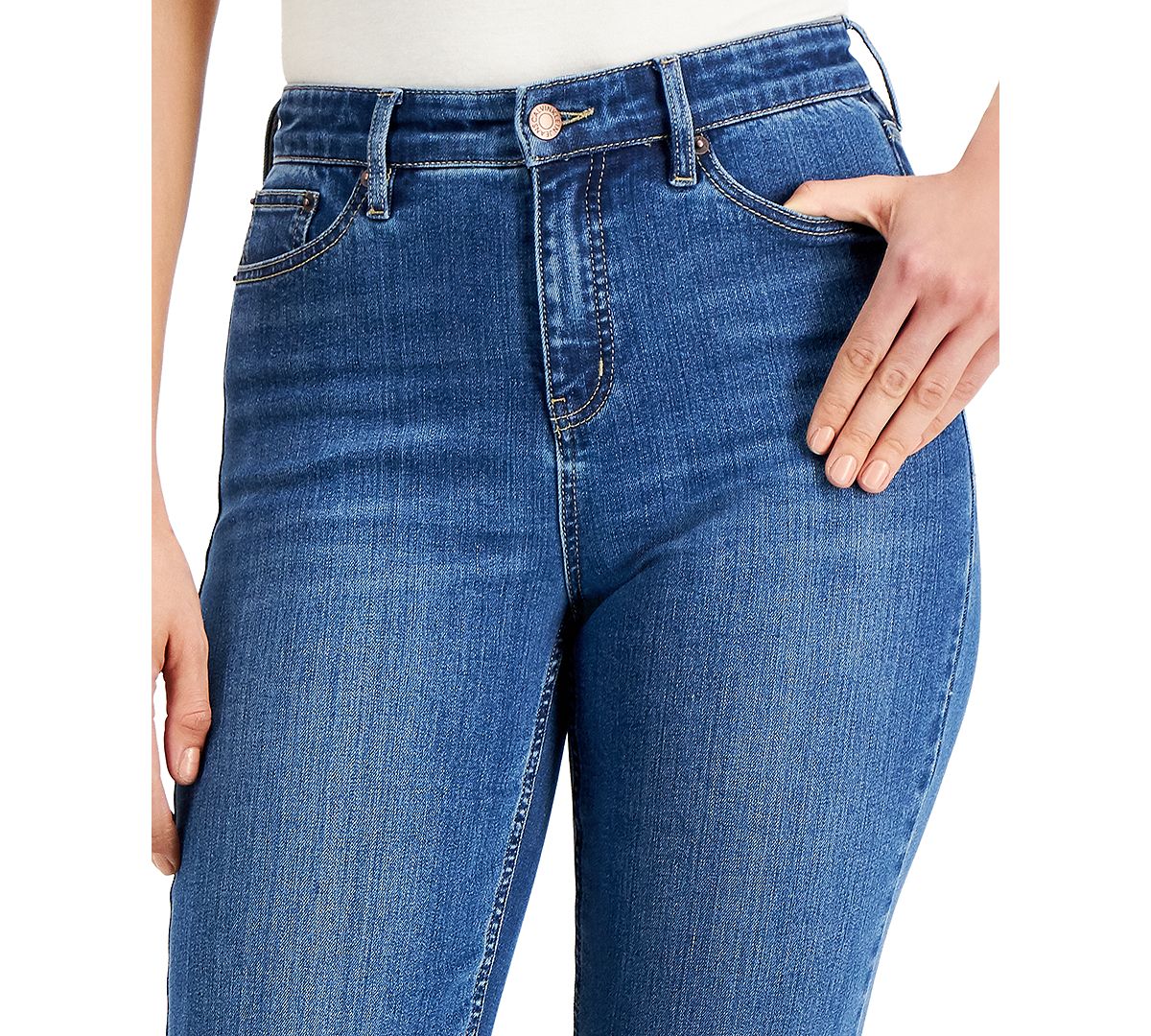 Calvin Klein Jeans High-rise Tummy-control Cropped Jeans Riverside