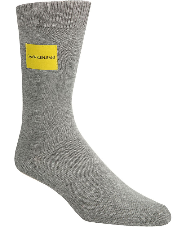 Calvin Klein Jeans Logo-patch Crew Socks Oxford Heather