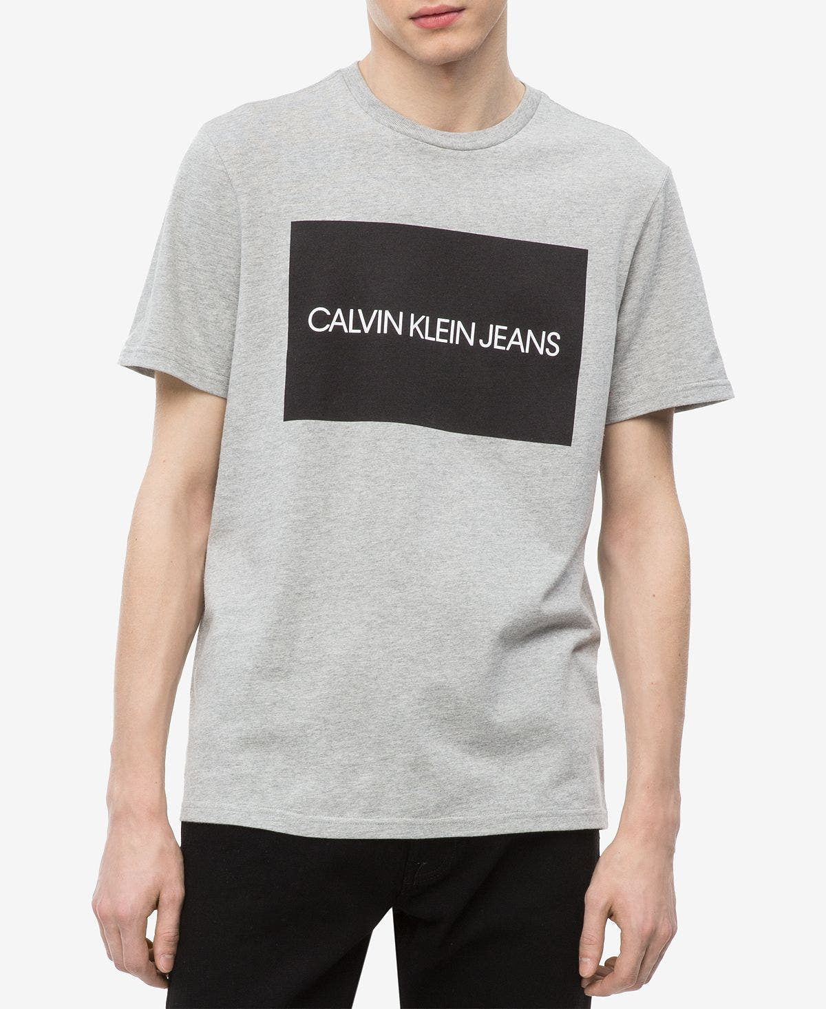 Calvin Klein Jeans Logo-print T-shirt Med Charcoal Htr
