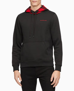 Calvin Klein Jeans Plaid Hood Sweater Black thumbnail 1
