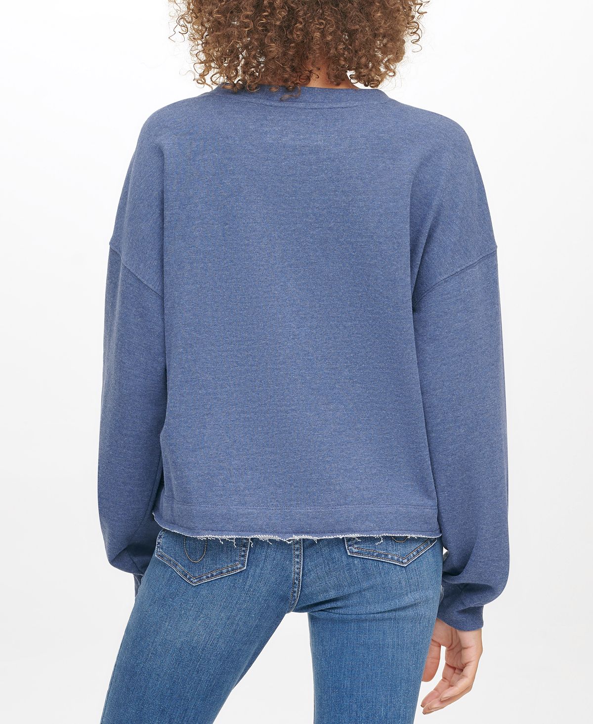 Calvin Klein Jeans Sequin-embellished Logo-graphic Sweatshirt Stonewash Heather