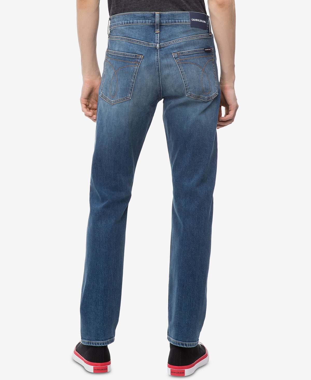 Calvin Klein Jeans Straight-fit Jeans Houston Mid Blue BandT