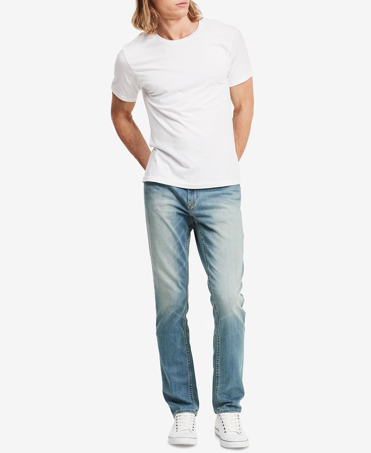 Calvin Klein Jeans Stretch Slim-straight Fit Jeans Silver Bullet