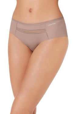 Calvin Klein Josephine-Nude Invisibles Mesh-Trim Hipster thumbnail 1
