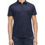 Calvin Klein Knit Button-down Short Sleeve Shirt Sky Captain