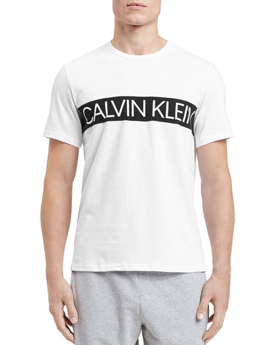Calvin Klein Logo Print Crewneck Tee White