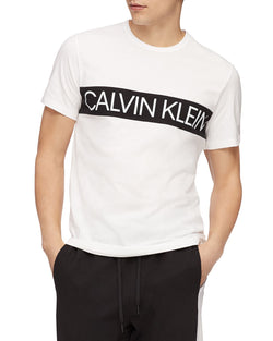 Calvin Klein Logo Print Crewneck Tee White thumbnail 3