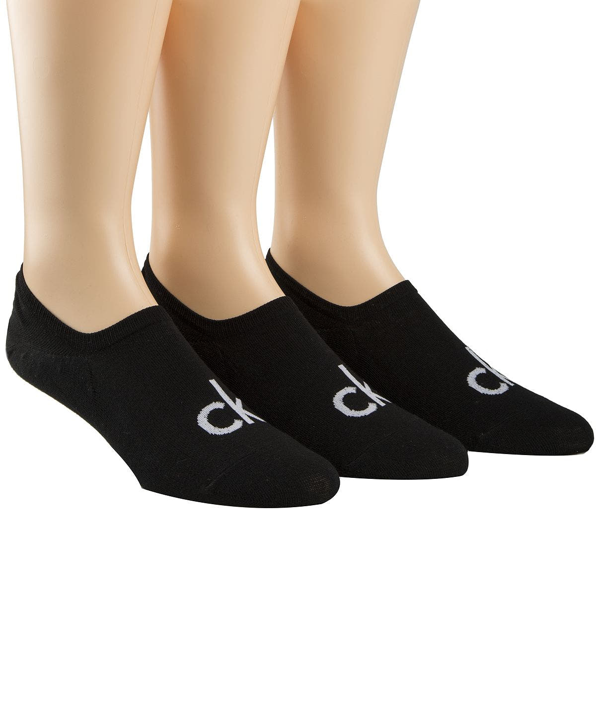 Calvin Klein Logo Sock Liners 3-pack Black