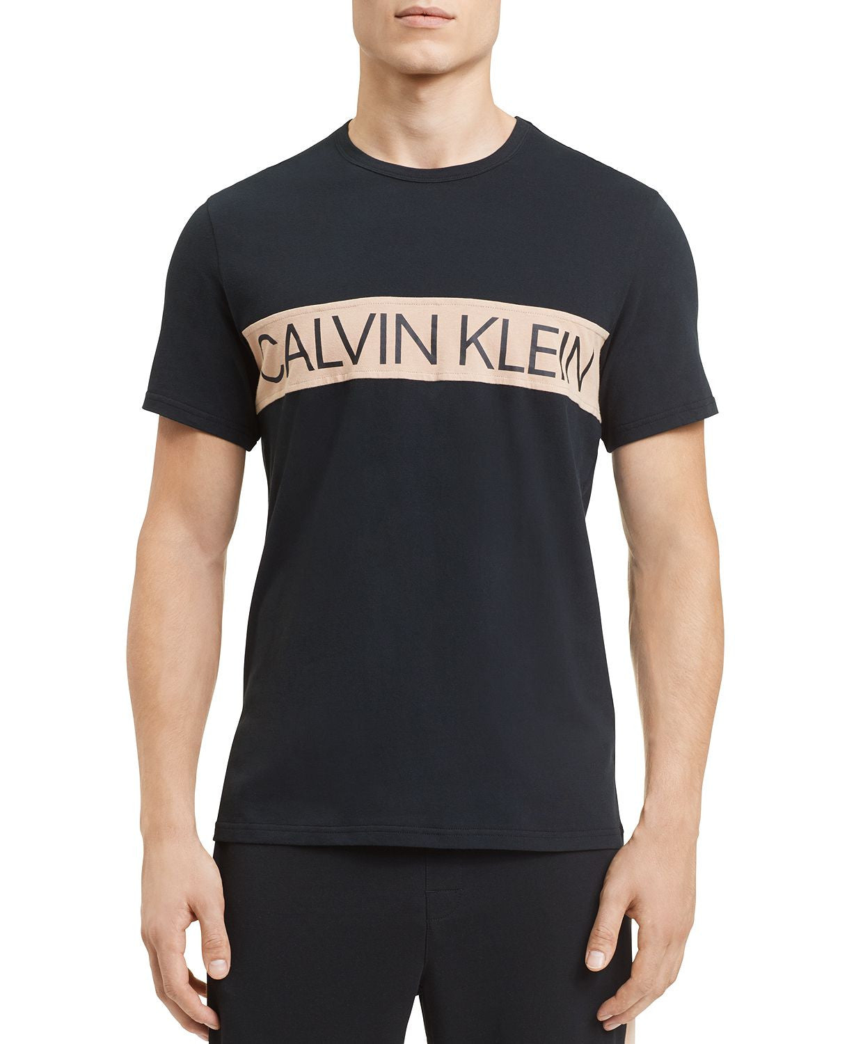 Calvin Klein Logo-print Crewneck Tee Black