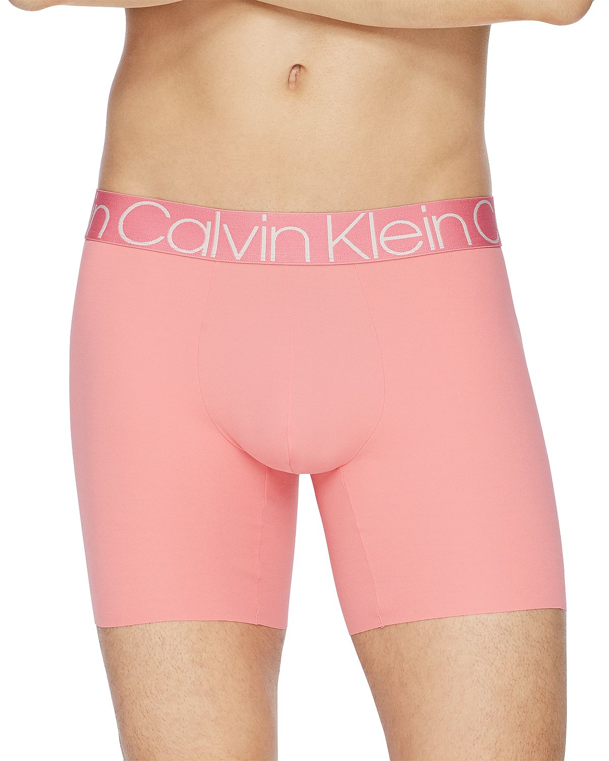 Calvin Klein Logo-waistband Microfiber Boxer Briefs Pomelo