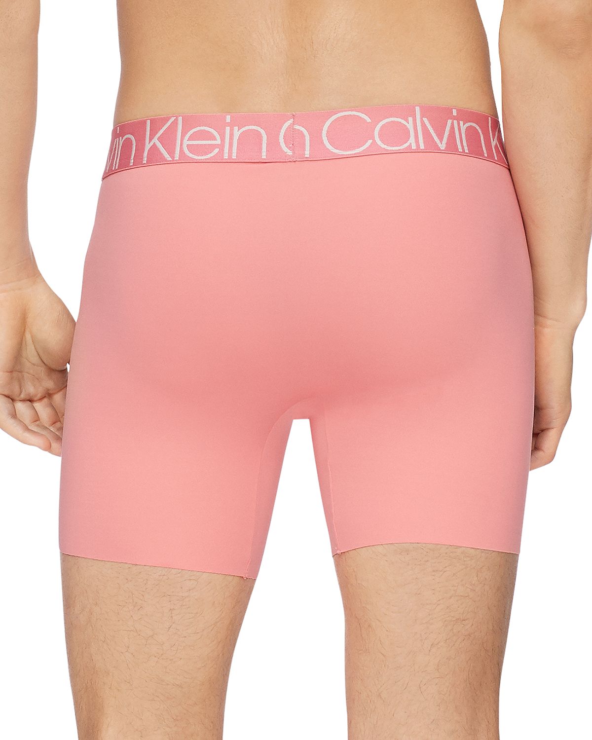Calvin Klein Logo-waistband Microfiber Boxer Briefs Pomelo