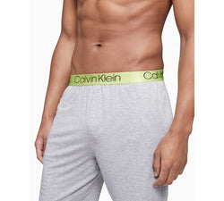 Calvin Klein Men’s Ultra-soft Modal Pajama Shorts Grey Heather W/ Direct Green Wb thumbnail 3