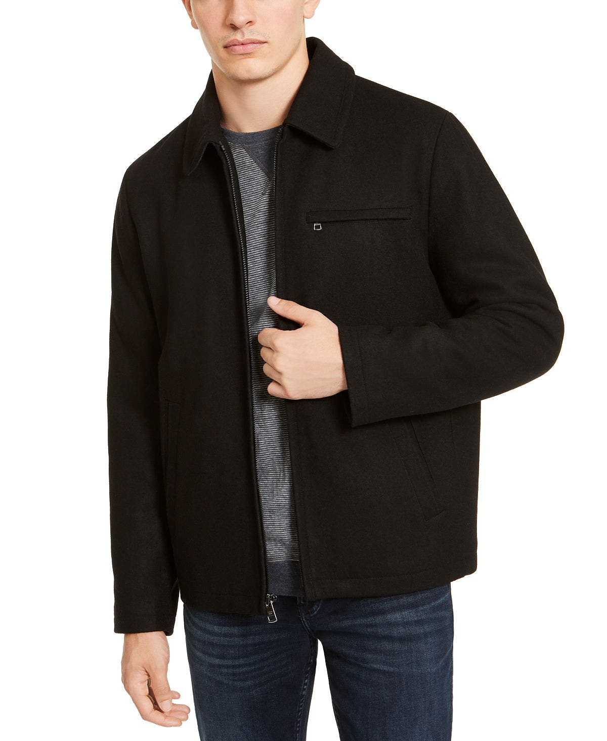 Calvin Klein Men’s Wool Hipster Jacket Black