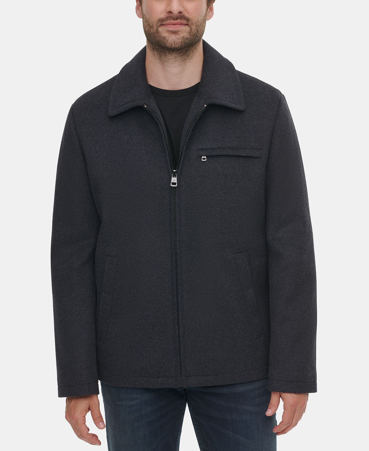 Calvin Klein Men’s Wool Hipster Jacket Charcoal