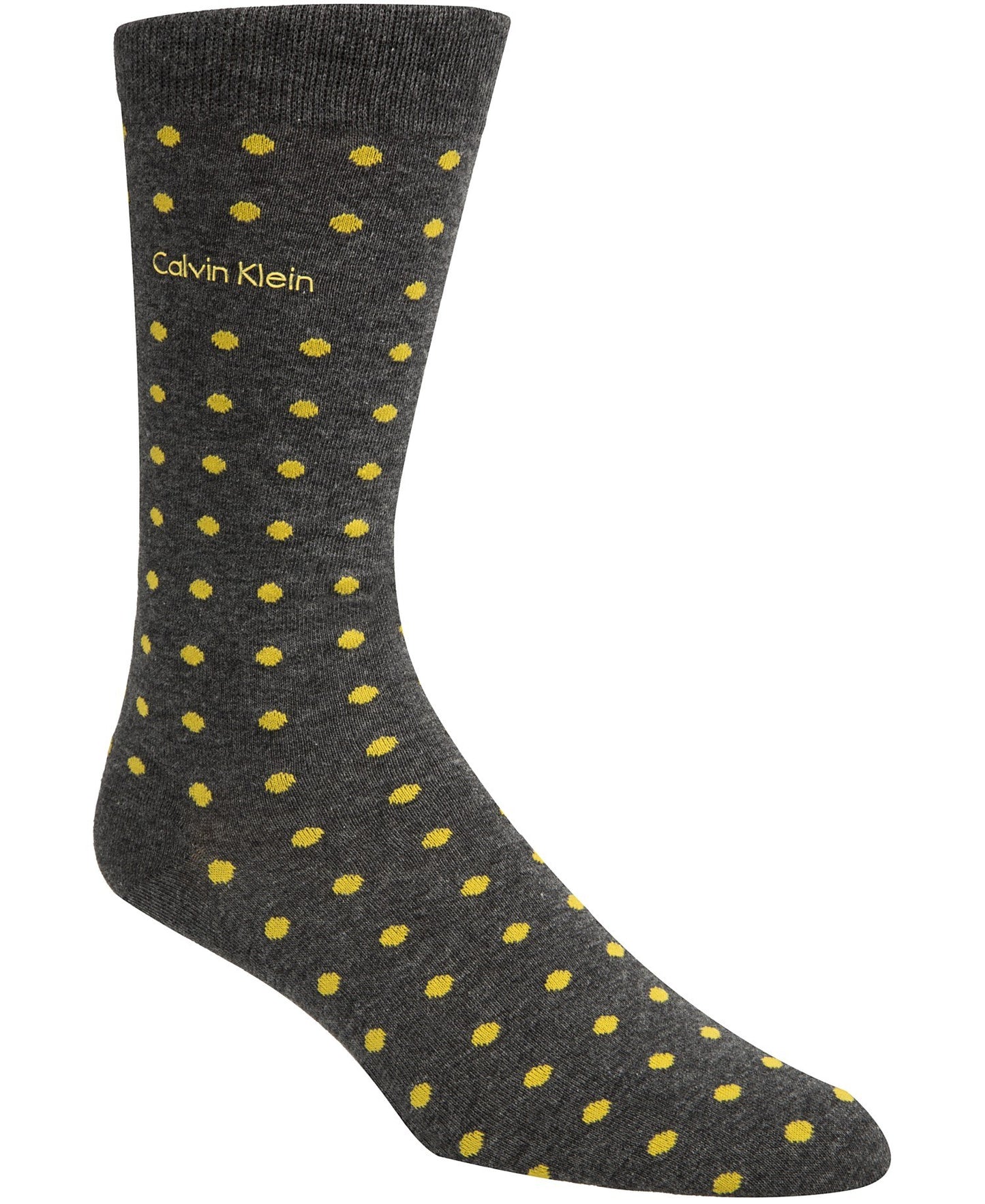 Calvin Klein Mens Polka Dot Dress Socks Yellow
