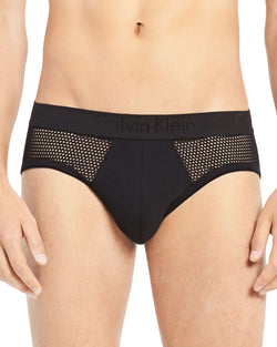 Calvin Klein Mesh-inset Hip Briefs Black thumbnail 1