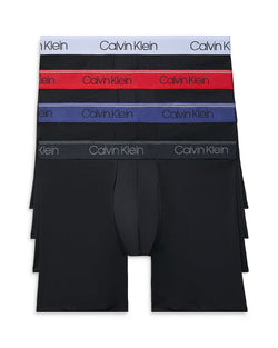 Calvin Klein Microfiber Stretch Boxer Briefs Pack Of 4 Black Multi thumbnail 1