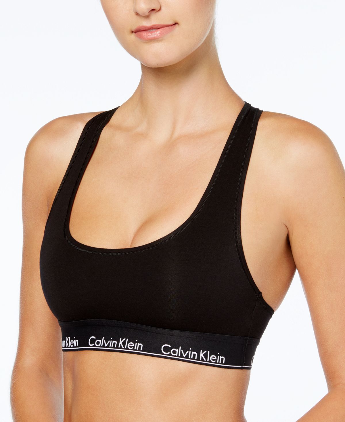 Calvin Klein Modern Cotton Bralette F3785 Black With Black