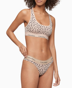 Calvin Klein Modern Cotton Bralette F3785 Savannah Cheetah_honey Almond thumbnail 2