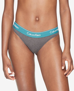 Calvin Klein Modern Cotton Logo Bikini Underwear F3787 Charcoal Heather thumbnail 1