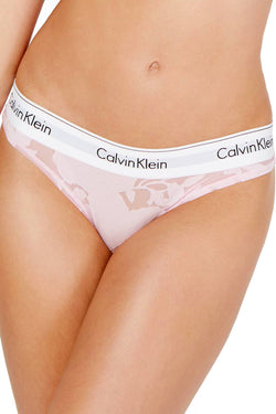 Calvin Klein Modern Cotton Thong in Aurelie Floral Burnout thumbnail 1