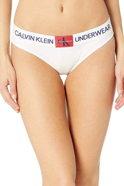 Calvin Klein Monogram Bikini Brief in White thumbnail 1