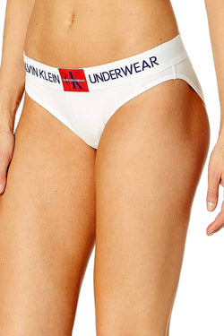 Calvin Klein Monogram Bikini Brief in White thumbnail 2