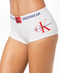 Calvin Klein Monogram Boyshort in White thumbnail 3