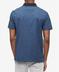 Calvin Klein Monogram Logo Printed Polo Shirt Ink thumbnail 2