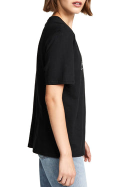 Calvin Klein Monogram Lounge Crew Tee in Black thumbnail 3